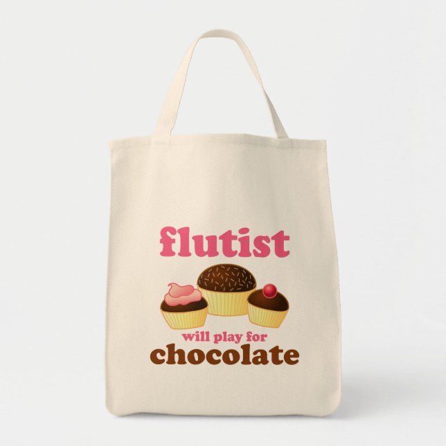 Flute Music Play For Chocolate Gift Tote Bag (Front)