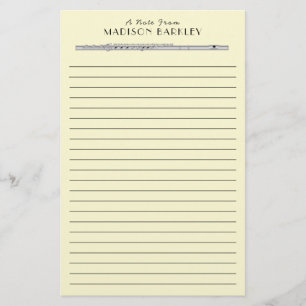 Flute Music Teacher Band Stationery