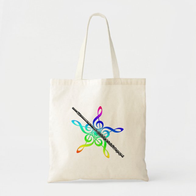 Flute Music Tote Bag (Front)