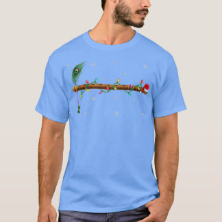 Flute Music Xmas Lighting Matching Santa Hat Flute T-Shirt