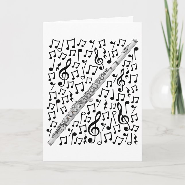 Flute Musical Notes Flautist Woodwind Music Teache (Front)