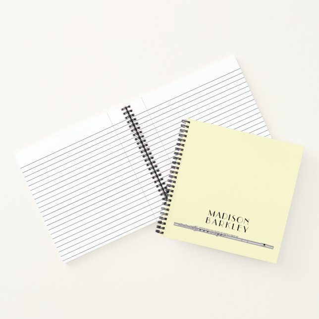 Flute Musician Music Teacher Band Notebook (Inside)
