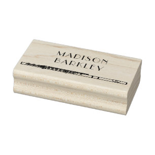 Flute Musician Music Teacher Band Rubber Stamp