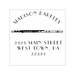 Flute Musician Music Teacher Band Self-inking Stamp