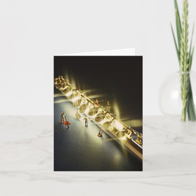 Flute or Flautist Greeting card or Note Card (Front)