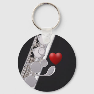 Flute or Flautist Key Ring or Keyring