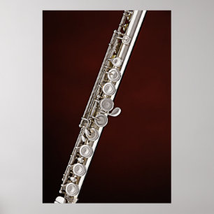 Flute or Flautist Musician Poster