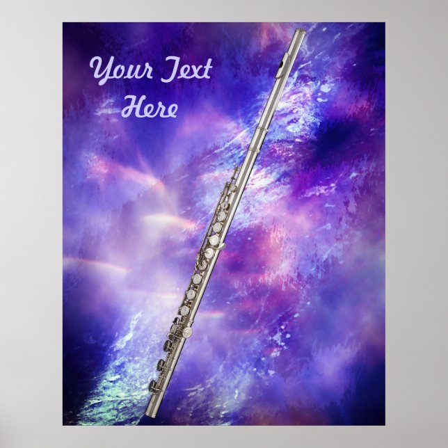 Flute or Flautist Musician Poster (Front)
