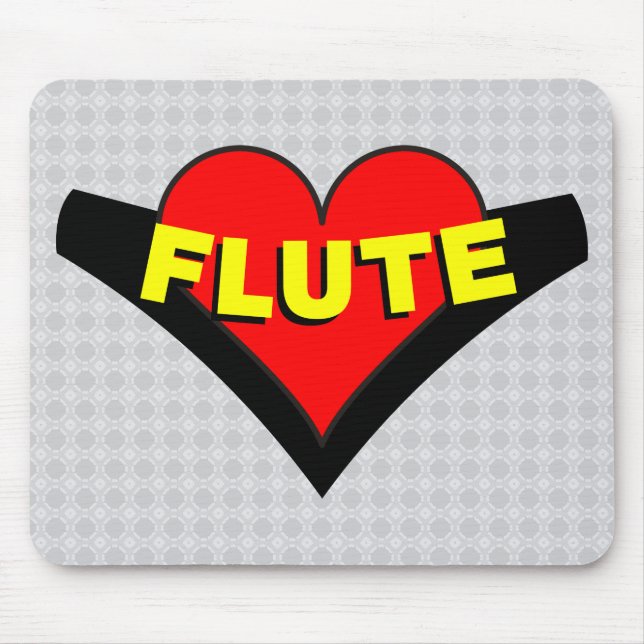 Flute Over Heart Mouse Pad (Front)