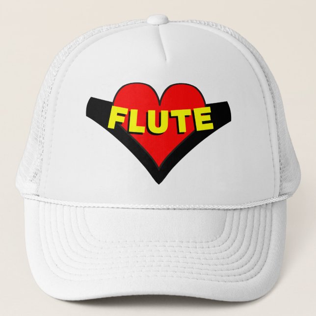 Flute Over Heart Trucker Hat (Front)
