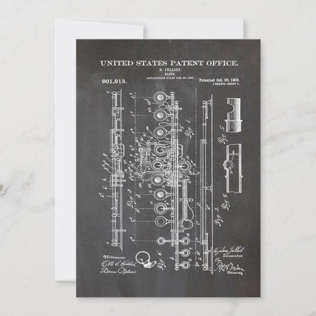 Flute Patent Holiday Card (Front)