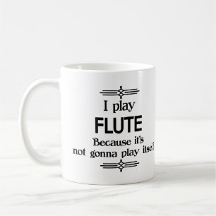 Flute - Play Itself Funny Deco Music Coffee Mug