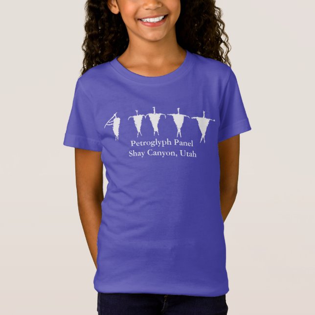 Flute Player & Caravan Petroglyph Panel T-Shirt (Front)