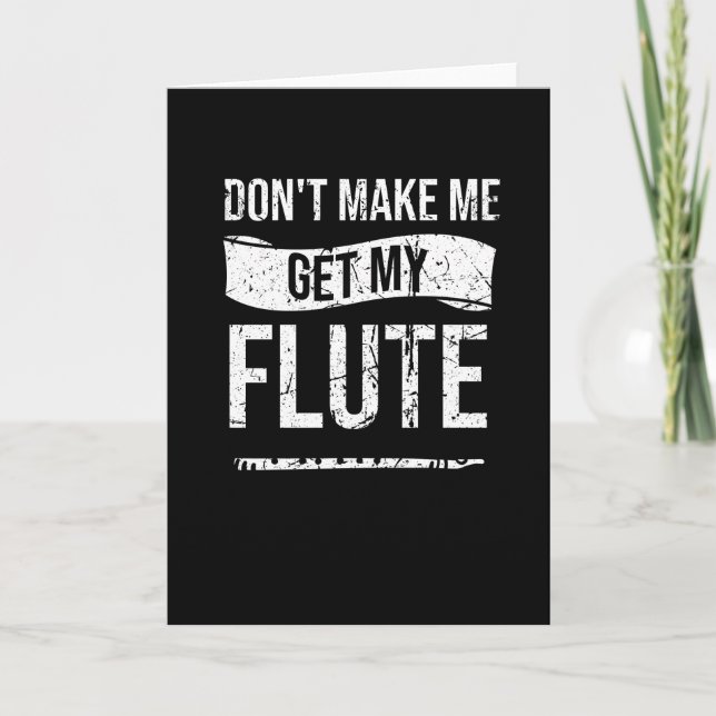 Flute Player Gifts | Flute Marching Band Flautist Card (Front)