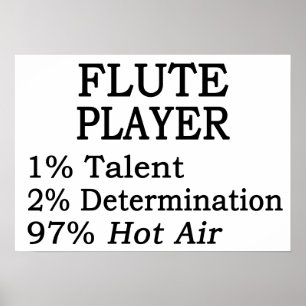Flute Player Hot Air Poster