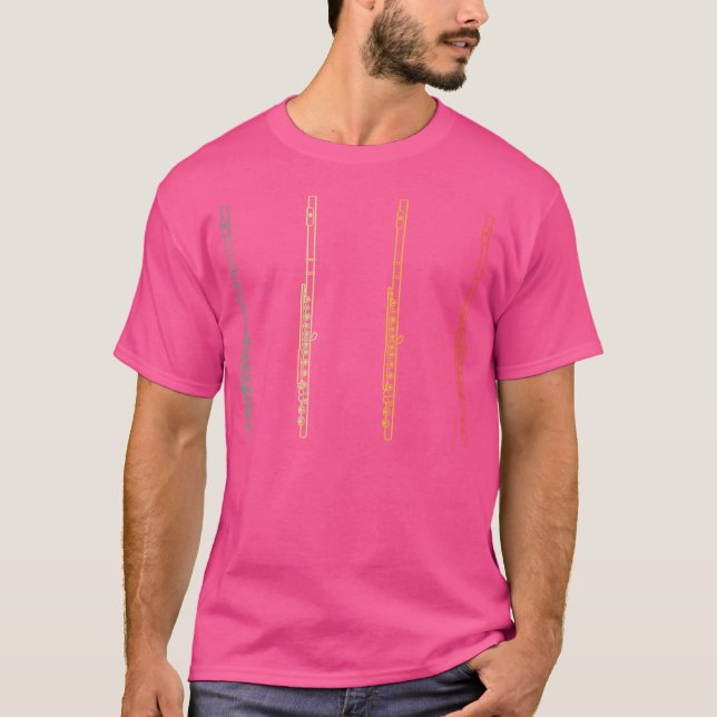 Flute Player Instrument Flute T-Shirt (Front)