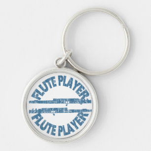 Flute Player Key Ring