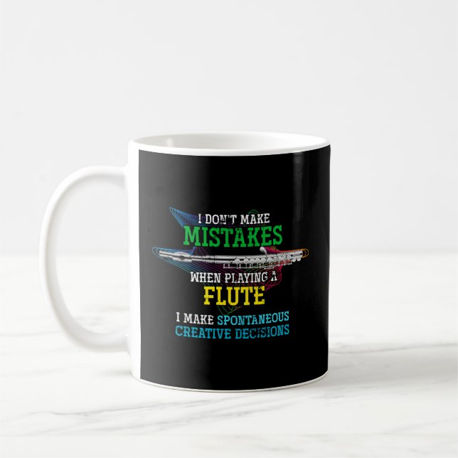 Flute Player Music Flautist Flute Coffee Mug (Left)