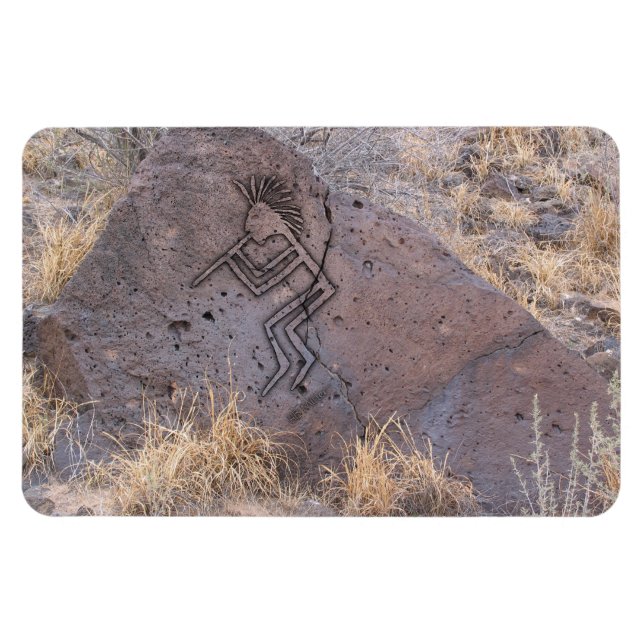 Flute Player Petroglyph Magnet (Horizontal)
