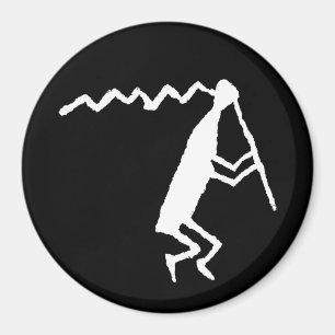 Flute Player Petroglyph Magnet