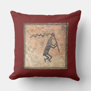 Flute Player Petroglyph - Wupatki Nat Park, AZ Cushion