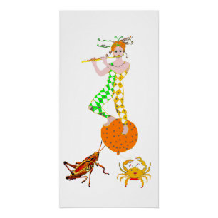 Flute player poster