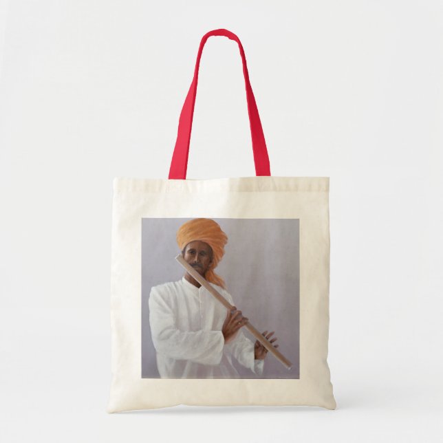 Flute Player Tote Bag (Front)
