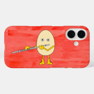 Flute Playing Egghead iPhone 16 Case