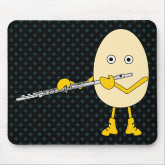 Flute Playing Egghead Mouse Pad