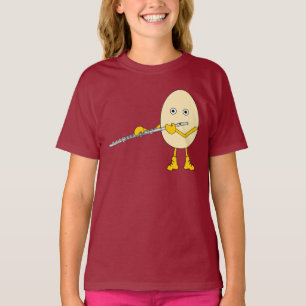 Flute Playing Egghead T-Shirt