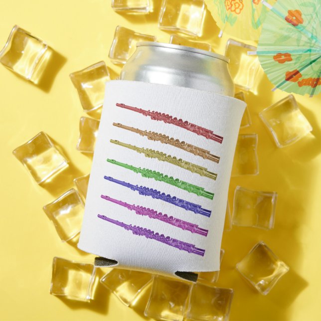 Flute Rainbow Colourful Can Cooler (In Situ Summer)