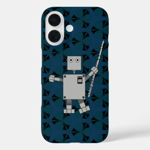 Flute Robot iPhone 16 Case