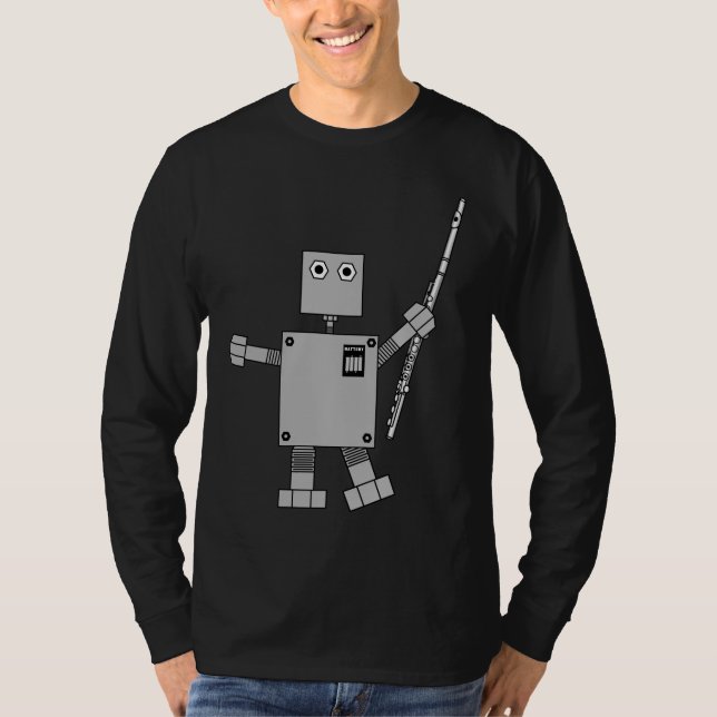 Flute Robot T-Shirt (Front)