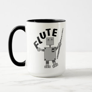Flute Robot Text Mug