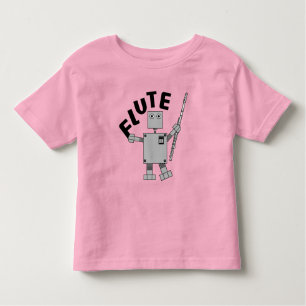 Flute Robot Text Toddler T-Shirt