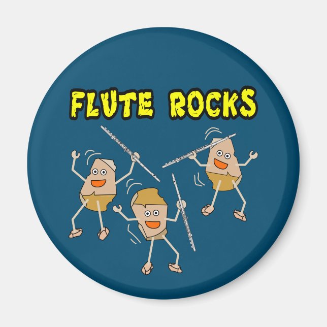 Flute Rocks Magnet (Front)