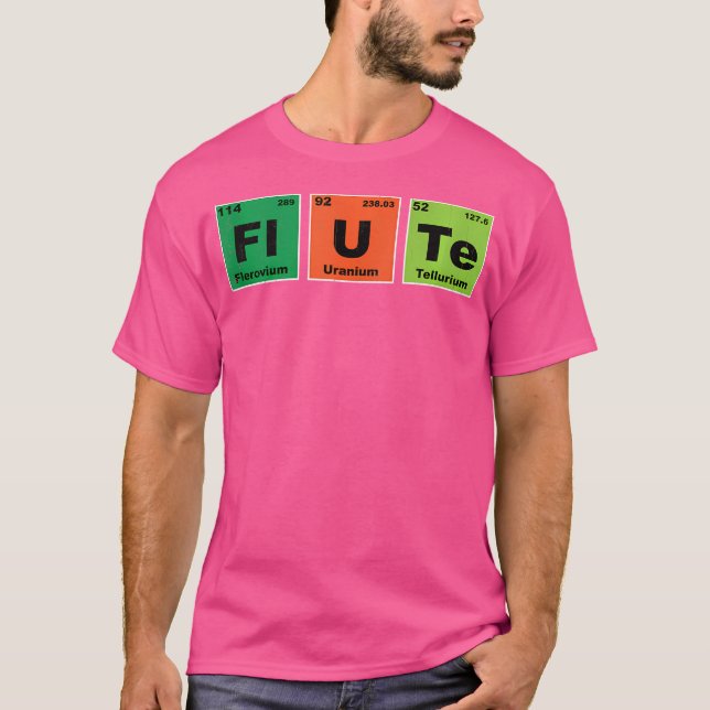Flute Shirt Marching Band Flautist Periodic Table  (Front)