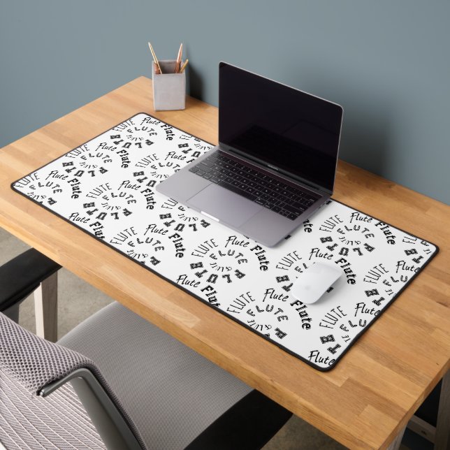 Flute Spiral Text Desk Mat (Office 2)
