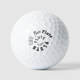 Flute Spiral Text Golf Balls
