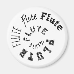 Flute Spiral Text Magnet