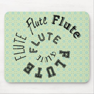 Flute Spiral Text Mouse Pad