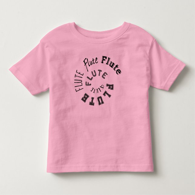 Flute Spiral Text Toddler T-Shirt (Front)