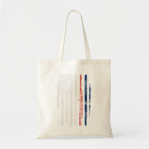Flute T-Shirt USA Flag Flautist Gifts Musician Tote Bag