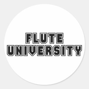 Flute University Classic Round Sticker
