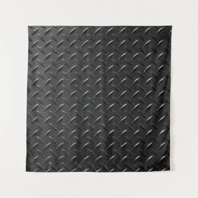fluted metallic texture in black colour tapestry (Front)