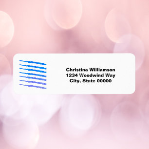 Flutes Blue Personalise Return Address