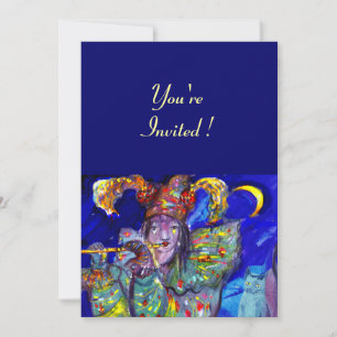 FLUTIST IN BLUE INVITATION