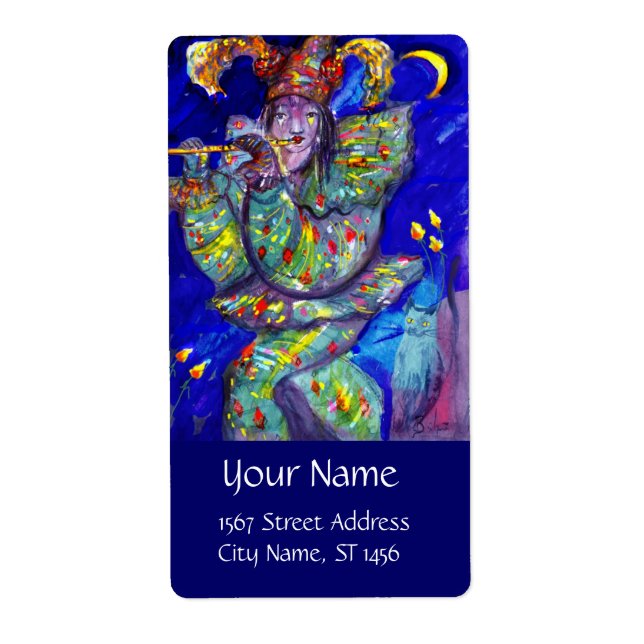 FLUTIST IN BLUE / Venetian Carnival Night (Front)