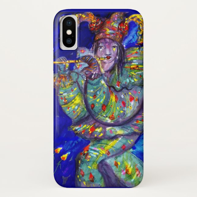 FLUTIST IN BLUE / Venetian Carnival Night Case-Mate iPhone Case (Back)