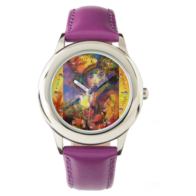 FLUTIST PORTRAIT / Venetian Masquerade Watch (Front)